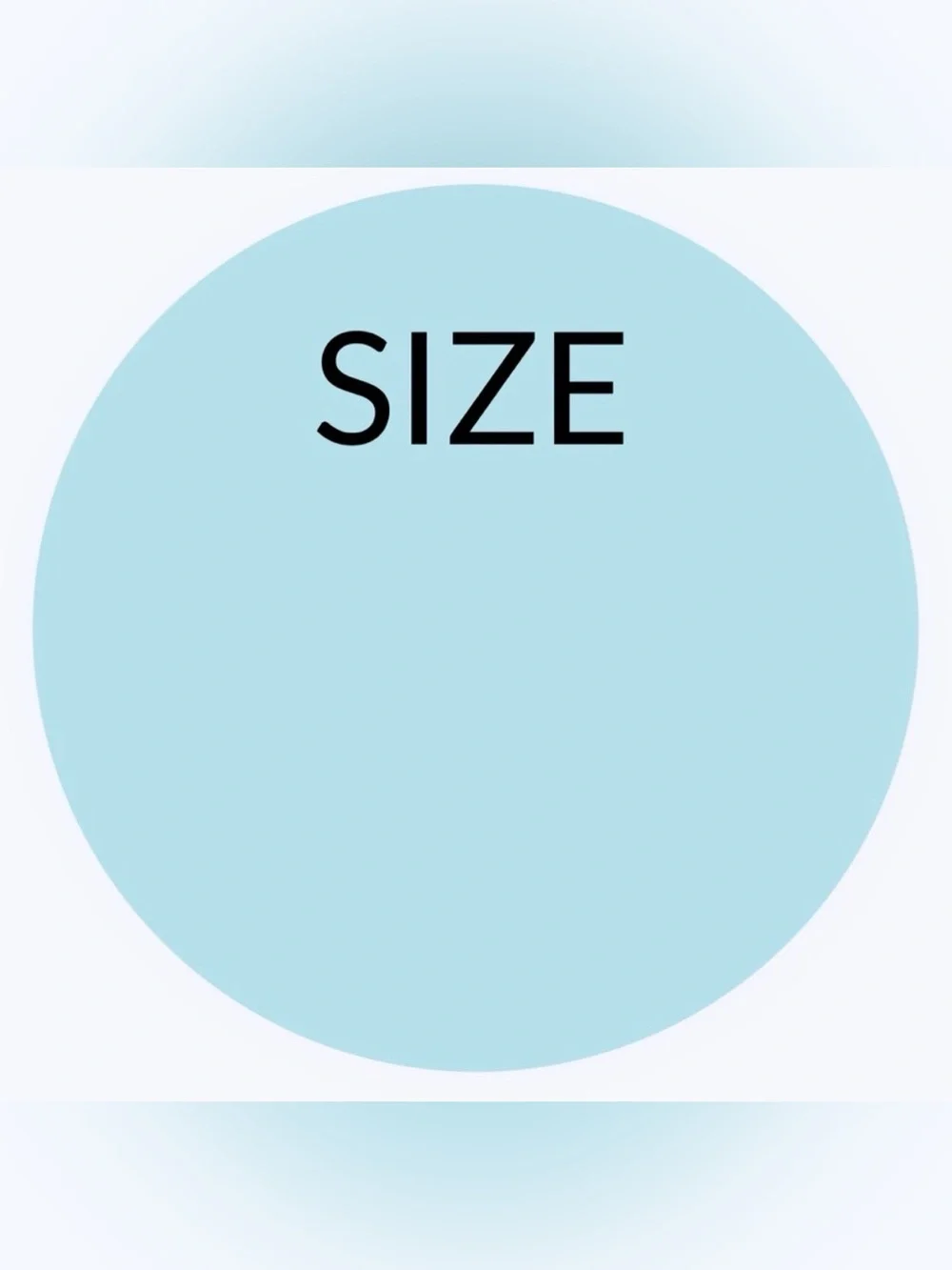 50 STICKERS - 2” ROUND - “SIZE” LABELS TO FILL IN & INPUT ODD SIZES OR # SIZES